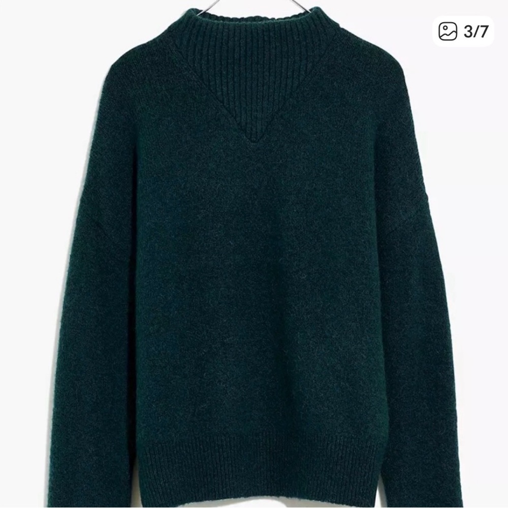 Madewell Dillon Alpaca Mock Turtleneck Sweater Fits like a SMALL - Picture 3 of 7